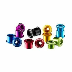 Reverse Kettenblatt-Schraube + Mutter Aluminium - MTB - 4 Stk.