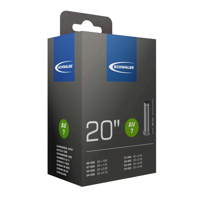 Schwalbe Schlauch Nr. 07 (AV 40mm) - 20" 1 Schwalbe Schlauch Nr. 07 (AV 40mm) - 20"
