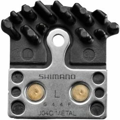 Shimano Bremsbelag-Metall J04C Mit Kühlrippen Inkl. Feder Und Splint