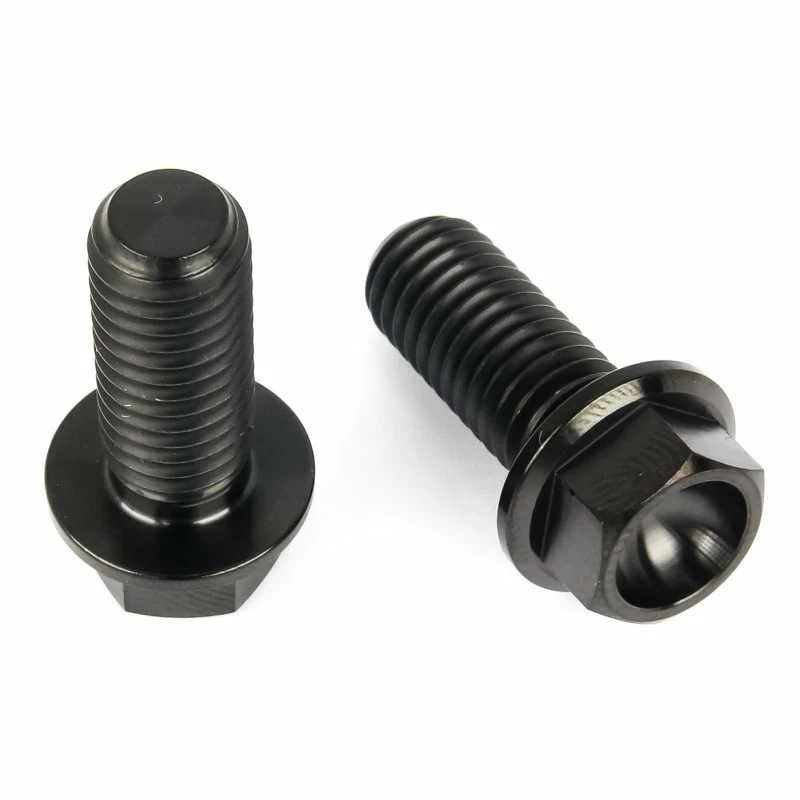 Tuning Bikes Titan Schrauben - Flacher Sechskant Mit Bund - Schwarz 1 Tuning Bikes Titan Schrauben - Flacher Sechskant Mit Bund - Schwarz